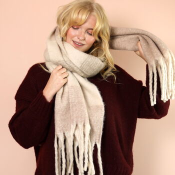 Personalised Beige Winter Scarf, 3 of 5