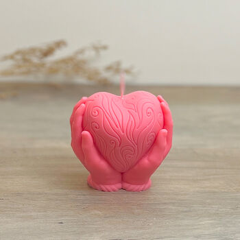 Pink Heart Shape Valentine's Scented Candle Gift, 7 of 9