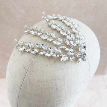 Crystal Leaf Bridal Headpiece, 4 of 7