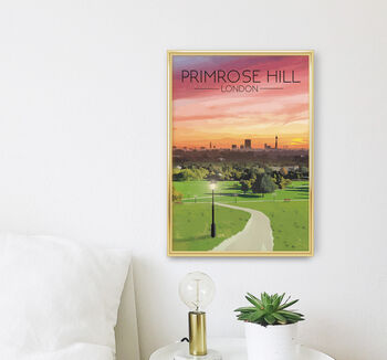 Primrose Hill London Travel Poster Art Print, 2 of 7