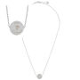 Personalised Silver Tone Flower Disc Necklace, thumbnail 4 of 5