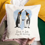 Personalised Penguin Couple Cushion, thumbnail 1 of 2