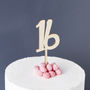 Birthday Age Wooden Cake Topper, thumbnail 8 of 9