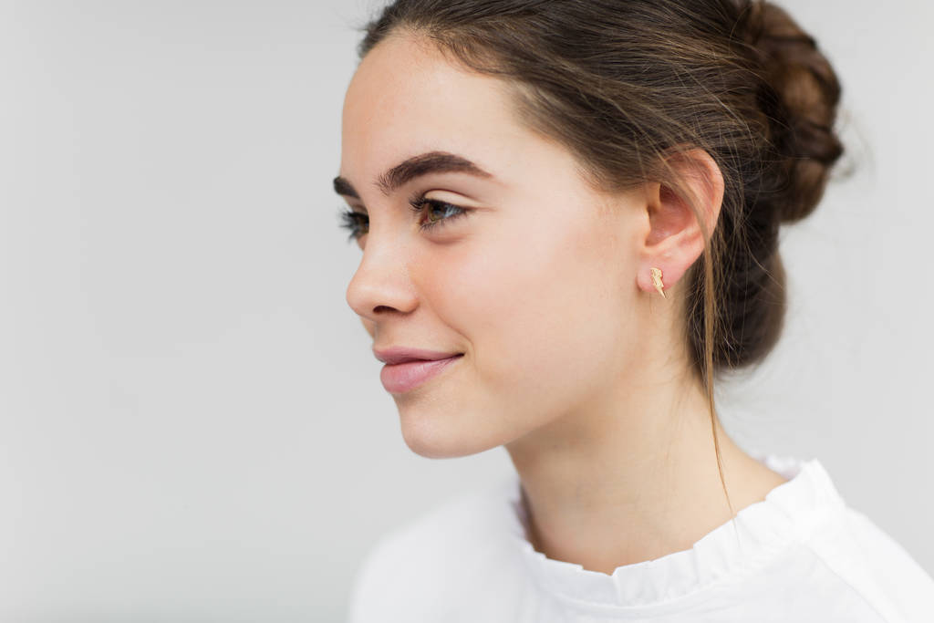 Lightning Bolt Stud Earrings By Cabbage White England Lightning Bolt Stud Earrings