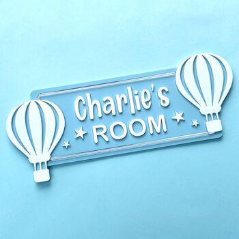 Hot Air Balloon Personalised Door Sign, 3 of 7