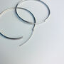 Sterling Silver Sleeper Fastening Hoop Earrings, thumbnail 2 of 9