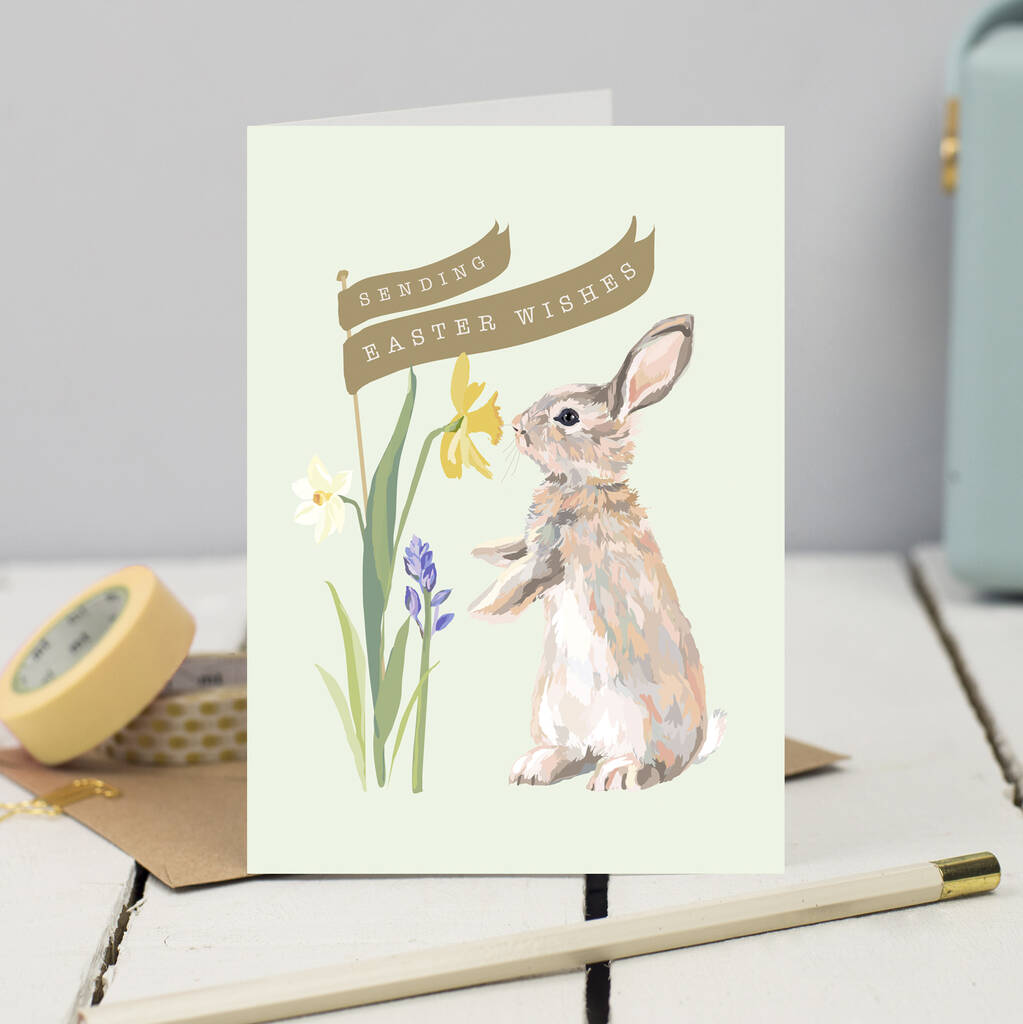 Easter Bunny Greetings Card By Sirocco Design | notonthehighstreet.com
