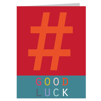 Mini Hashtag Good Luck Card, 2 of 5