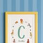 Personalised Alphabet Initial A4 Wall Art Print, thumbnail 2 of 2