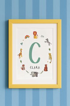 Personalised Alphabet Initial A4 Wall Art Print, 2 of 2