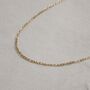 18 K Gold Plated Figaro Chain Necklace, thumbnail 3 of 4