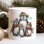 Personalised Christmas Penguin Family Mug, thumbnail 1 of 2