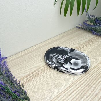 Black Marbled Draining Soap Dish, 4 of 5