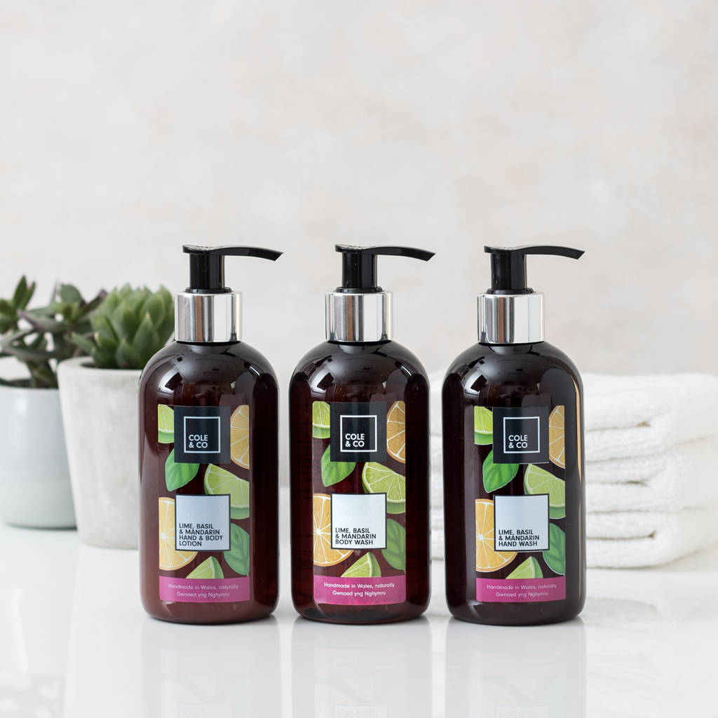 The Energising Lime, Mandarin And Basil Gift Set By Cole & Co