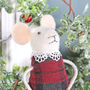 Christmas Mouse Couple Decoration, Set Of Two, thumbnail 4 of 6