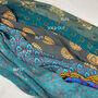 Fair Trade Recycled Sari Hair Neck Scarf Square 55cm, thumbnail 10 of 12