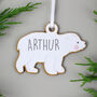 Personalised Polar Bear Family Christmas Decorations, thumbnail 9 of 11