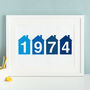 Little Houses And Year Personalised Print, thumbnail 2 of 6