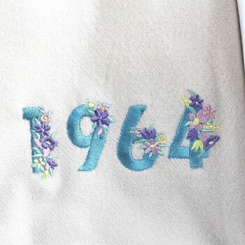 Blanket Scarf Personalised Year 60th Birthday For Her, 5 of 8