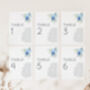 Wedding Seating Plan Cards Blue Floral, thumbnail 3 of 6