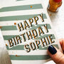 Personalised Gold Detail Birthday Card, thumbnail 1 of 5