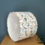 Ashbee Teal Blush Pink Floral Drum Lampshade, thumbnail 8 of 9