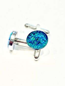 Blue Opal Cufflinks, 2 of 5