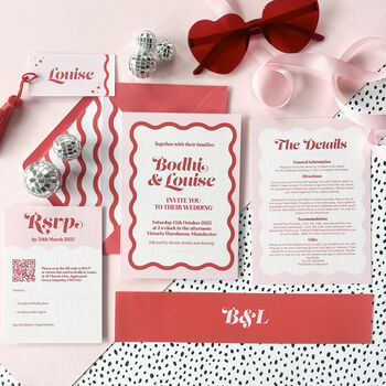 Megan Retro Wedding Invitations, 2 of 5