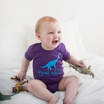 Brother And Sister Dinosaur T Shirt And Babygrow Set, 3 of 11
