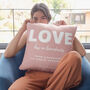 Lockdown Christmas Personalised 'Love' Cushion, thumbnail 2 of 7
