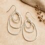 Statement Oval Hoops Drop Earrings, thumbnail 1 of 5
