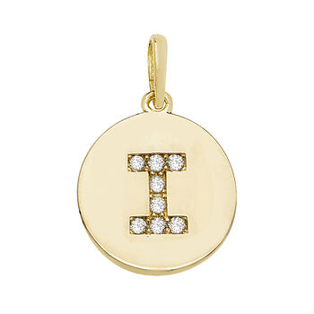 Round Cz Initial Pendant, 9 of 12