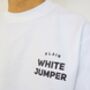 Plain White Jumper Unisex Comfort Piece, thumbnail 2 of 2
