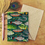 Flumens Freshwater Fish Print A6 Greetings Cards, thumbnail 1 of 7