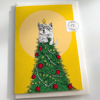 Catmas Tree Christmas Card, 3 of 6
