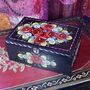 Decorative Canal Roses Painted Wooden Box, thumbnail 8 of 11