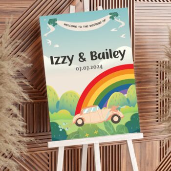 Rainbow Gay Custom Wedding Welcome Sign/ Foam Board Colourful, 3 of 5