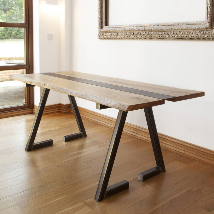 Z Kollektion Oak And Iron Dining Table By Oak & Iron Furniture
