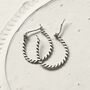 Sterling Silver Rope Hoop Earrings, thumbnail 4 of 7
