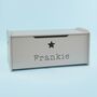 Personalised Large Grey Star Design Toy Box, thumbnail 1 of 3