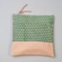 Block Print Alibag Canvas Wash Bag In Peachy Keen, thumbnail 2 of 7