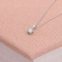 Personalised Sterling Silver Moissanite Diamond Pendant Necklace, thumbnail 2 of 8