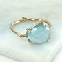 Twig Statement Ring With Rose Cut Blue Topaz, thumbnail 3 of 7