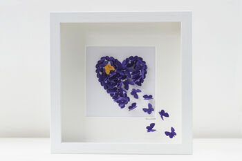 Personalised Framed 3D Pink Butterfly Heart, 3 of 5