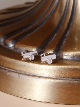 Balance Earrings Real White Topaz Gemstone, 6 of 12