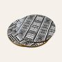 Mud Cloth Round Wooden Coaster Set Of Two, thumbnail 1 of 5