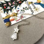 Christmas Tree And Initial Star Topper Necklace, thumbnail 8 of 9