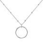 Ronda Round Circle Sterling Silver Necklace, thumbnail 3 of 4