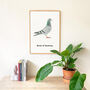 Birds Of Hackney Pigeon Print, thumbnail 2 of 5