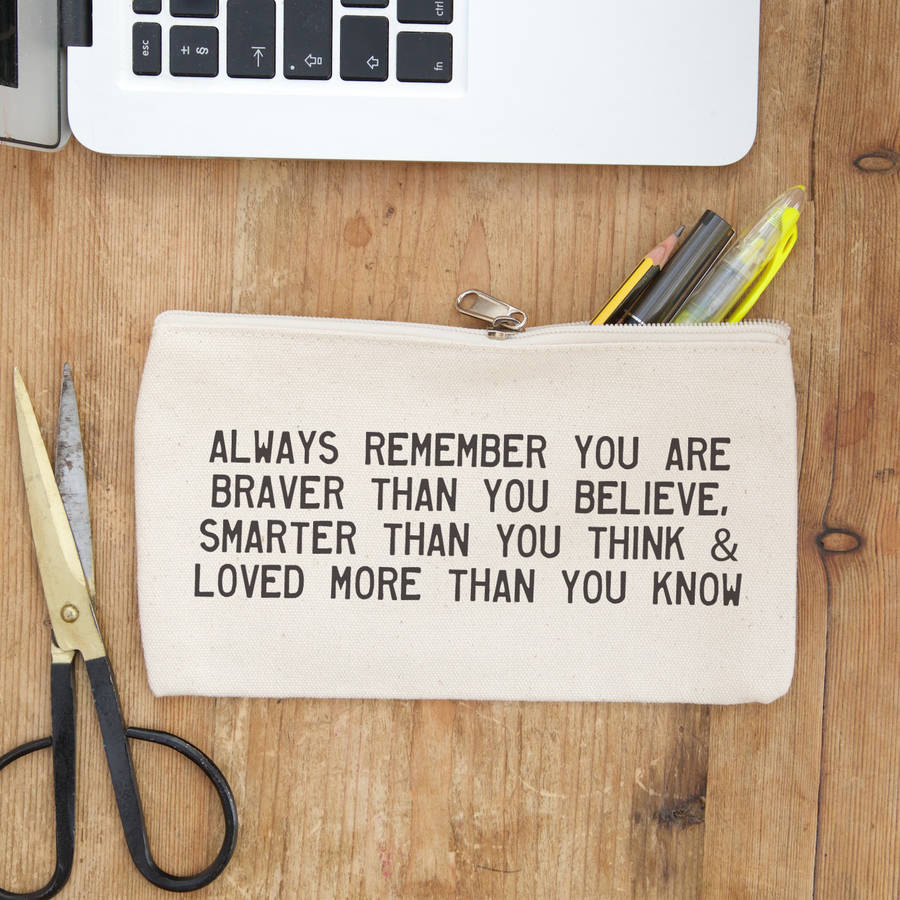 Personalised Positive Message Pencil Case